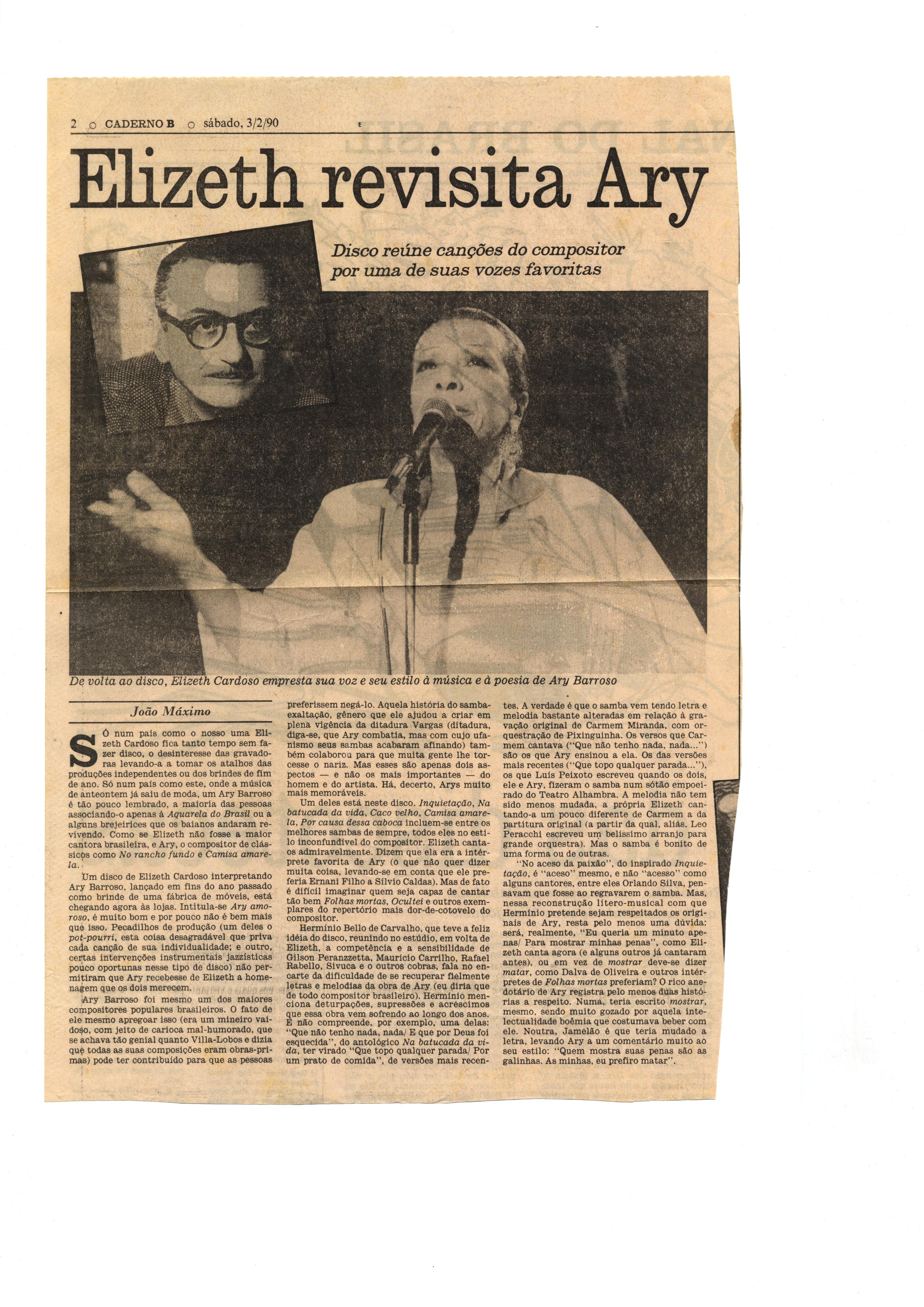 Elizeth revisita Ary