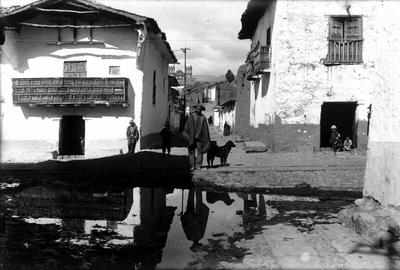 Balcão de Herodes e rua Belén com camponês