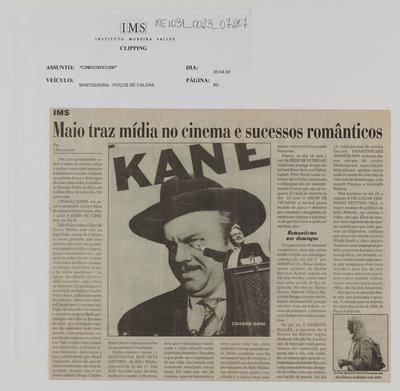 IMS: Maio traz mídia no cinema e sucessos românticos