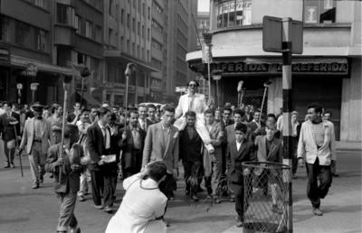 Manifestação após vitória de Jânio Quadros para o governo do Estado de São Paulo