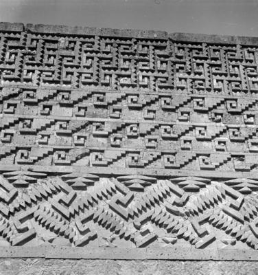 Detalhes da fachada do Palácio de Mitla