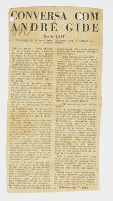 Conversa com André Gide