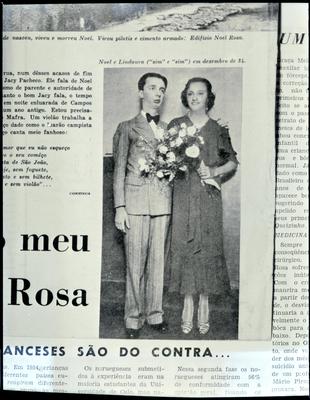 Noel Rosa e Lindaura de Medeiros Rosa (reprodução de periódico)