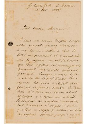 [Carta de Fritz Kraenzlin a João Barbosa Rodrigues, escrita em Gross Lichterfelde, em 13 de dezembro de 1885]