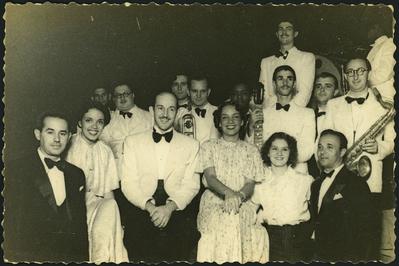 Ascendino Lisboa com Aurora e Carmen Miranda