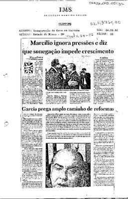 Marcílio ignora pressões e diz que sonegação impede crescimento