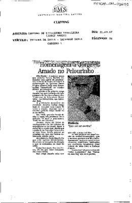 Homanegm a Jorge Amado no Pelourino