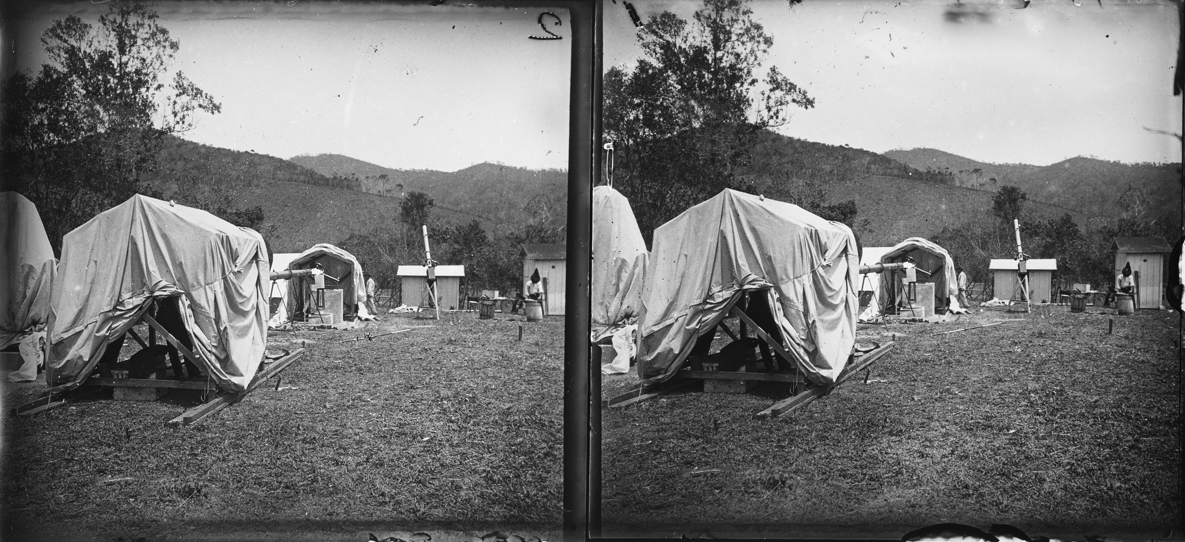 Acampamento para registro de eclipse solar