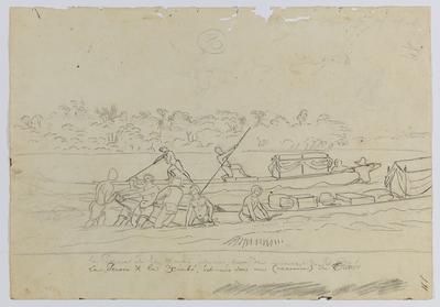 La Perova x la Ximbó, échoué dans une (caxoeira) du Tieté