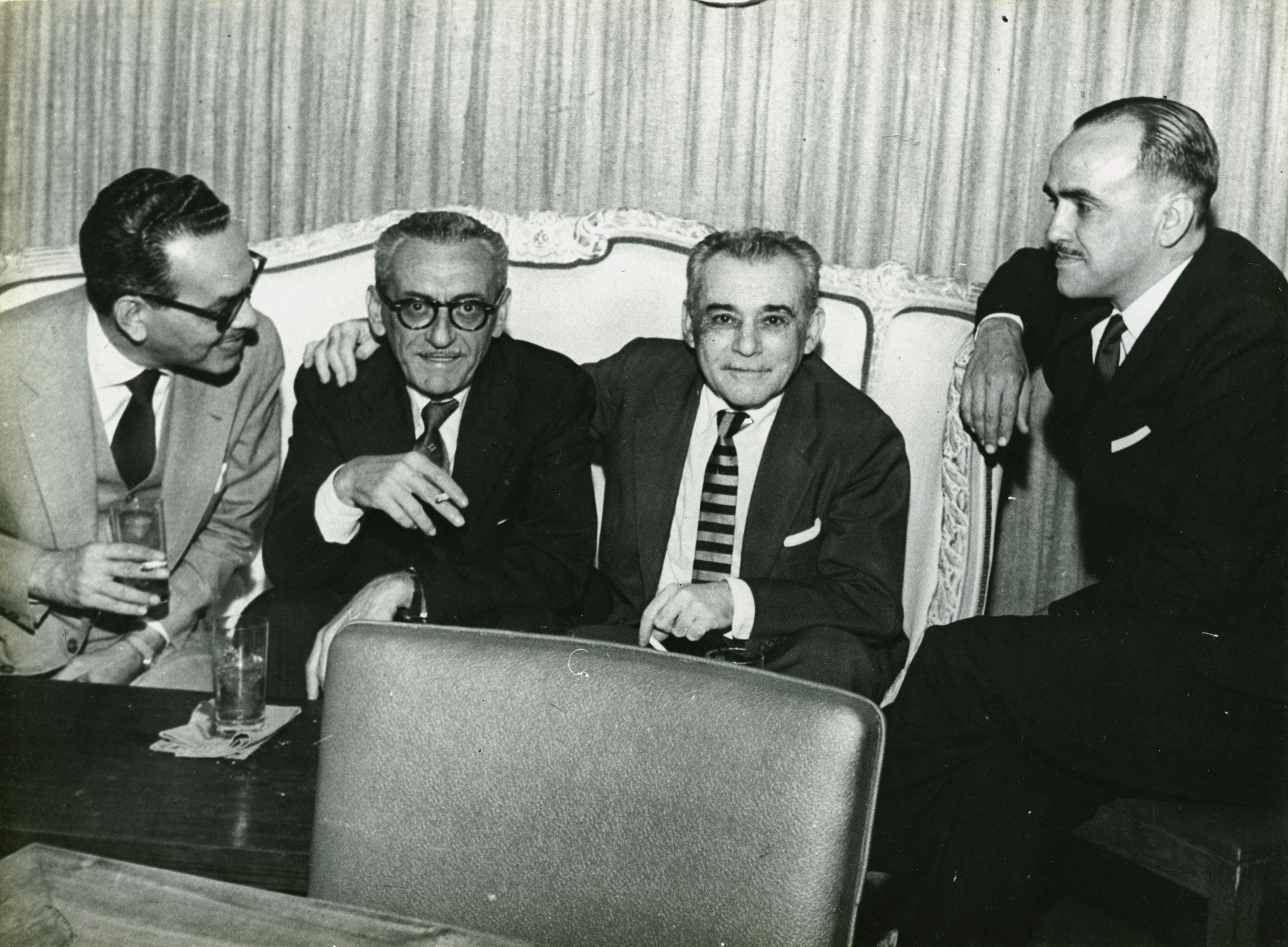 Paulo Gracindo, Ary Barroso, Capiba e Lúcio Rangel