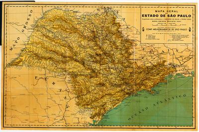 Mapa Geral do Estado de São Paulo