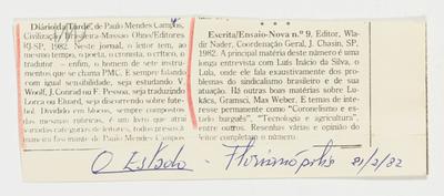 Diário da Tarde, de Paulo Mendes Campos...