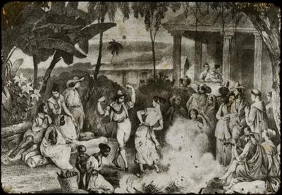 "Dança do lundu" (reprodução de litogravura)