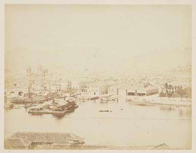 Arsenal da Marinha, Praia dos Mineiros e Candelária; a partir da Ilha das Cobras