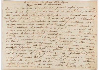 [Texto autógrafo "Importância da novidade"]