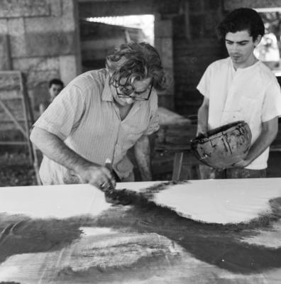 Burle Marx e Flamarion Soares da Gama, no Sítio Burle Marx