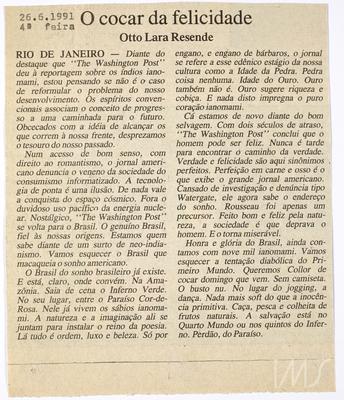 O cocar da felicidade