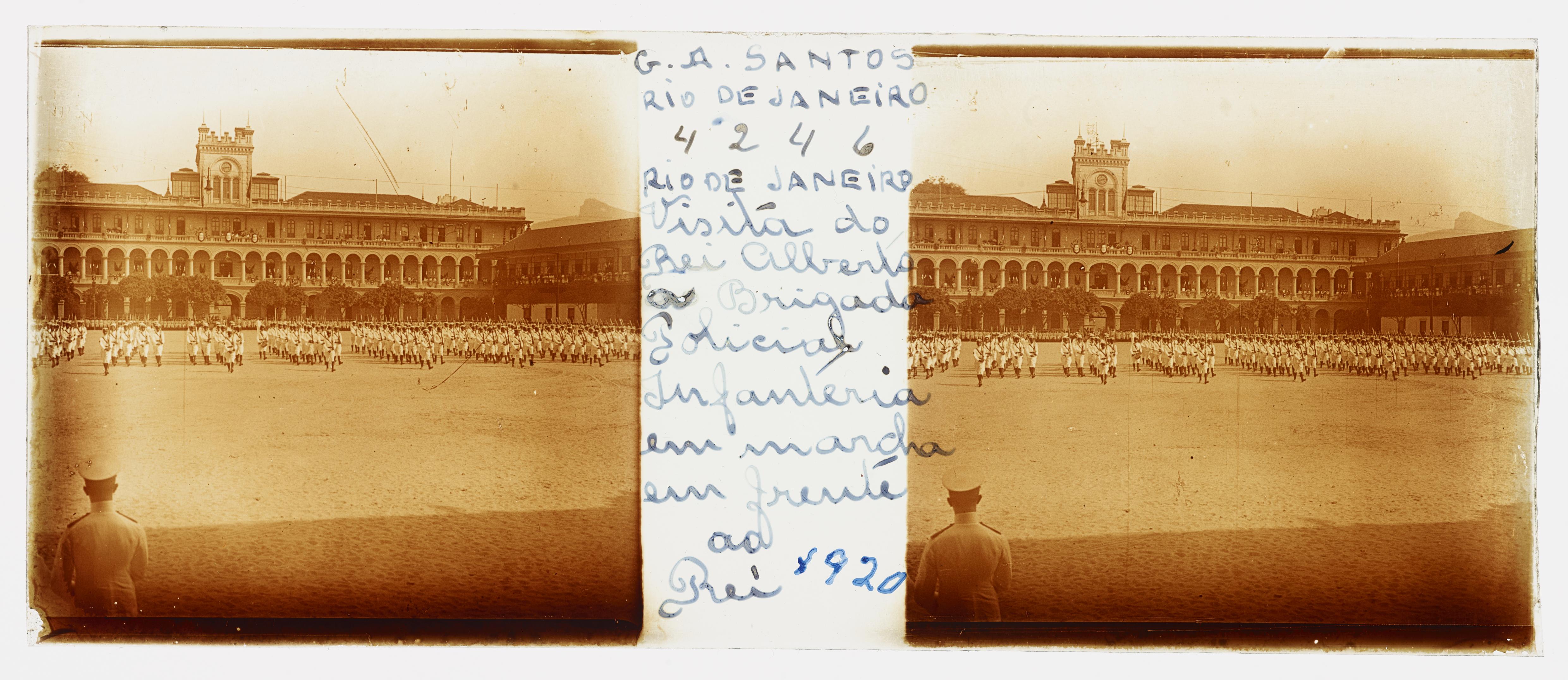 Visita do Rei Alberto I à brigada policial