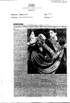 IMS/Hamlet: Laurence Oliver inicia hoje ciclo em homenagem ao Oscar