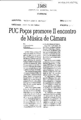 PUC Poços promove II encontro de Música de Câmara