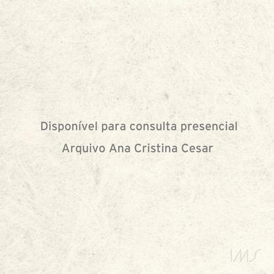 Ana Cristina Cesar: versão inglês/versão português