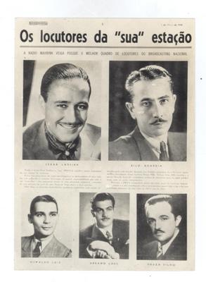 Locutores da Mayrink Veiga (reprodução de periódico)