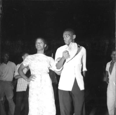 O sambista Baratino no ensaio na Mangueira