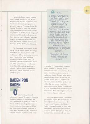 Os grandes mestres da MPB: Baden Powell o mestre do violão