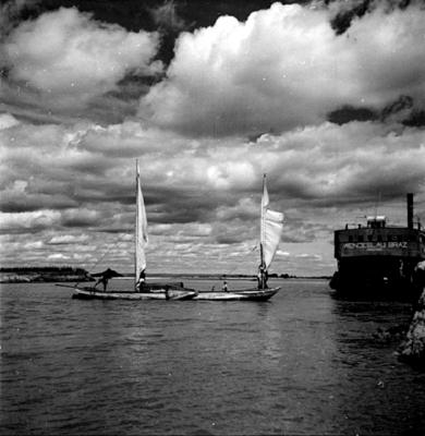 Jangada às margens do Rio São Francisco