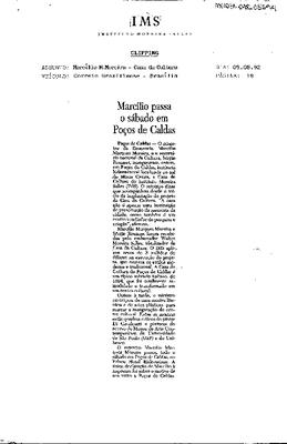 Marcílio passa o sábado em Poços de Caldas