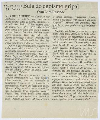 Bula do egoísmo gripal