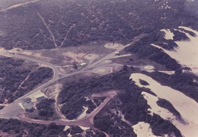 Vista aérea do Centro de Lançamento da Barreira do Inferno
