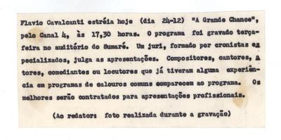 Flávio Cavalcanti (texto-legenda da foto anterior)