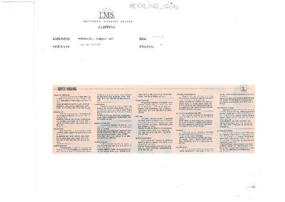 Artes Visuais: Gonçalo Ivo