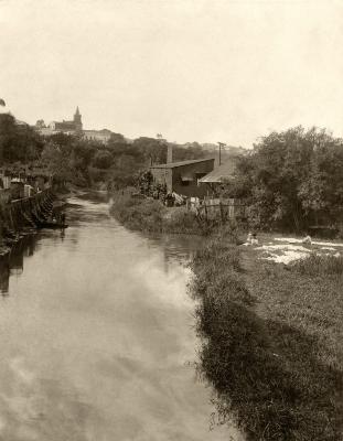 Rio Tamanduateí, antes da retificação
