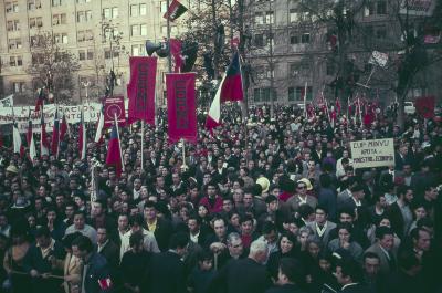 Manifestações a favor do governo de Salvador Allende