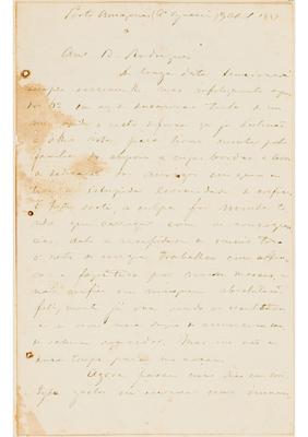 [Carta a João Barbosa Rodrigues, escrita de Porto Amazonas em 9 de abril de 1887]