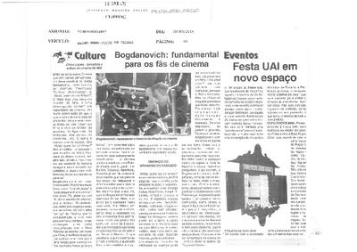 Bogdanovich: fundamental para os fãs de cinema