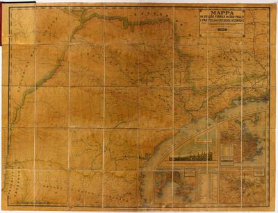 Mappa da Viação Ferrea de São Paulo e Partes dos Estados Vizinhos