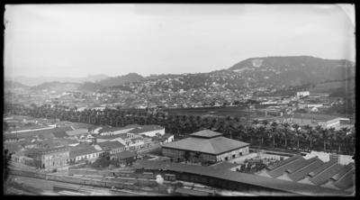 Estrada de Ferro Central do Brasil; vista das Oficinas de São Diogo, do canal do Mangue e do Catumbi