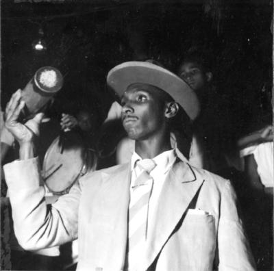 O compositor Lino Silva no ensaio do Salgueiro