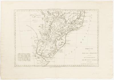 Brésil et Pays des Amazones, avec le Gouvernement de Buenos-Ayres. 2me. Feuille
