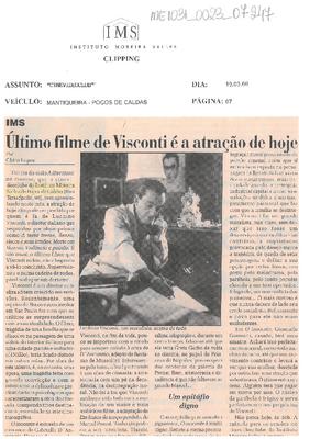 IMS: Último filme de Visconti é a atração de hoje
