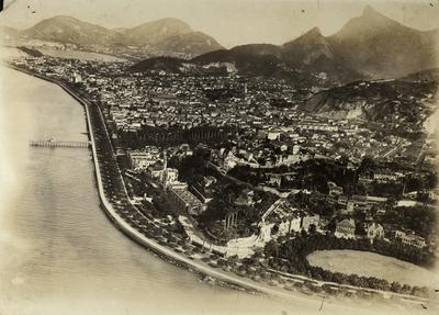 Vista aérea dos bairros da Glória e do Flamengo