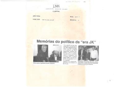 Memórias do político da "era JK"