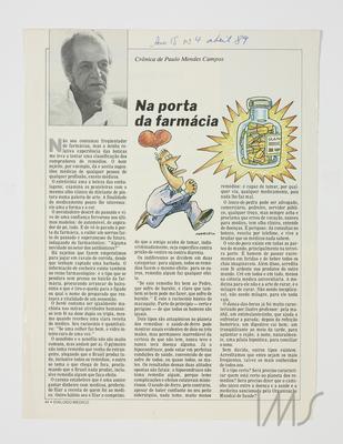 Na porta da farmácia