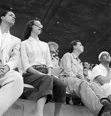 Torcedores no Maracanã na final da Copa do Mundo de 1950