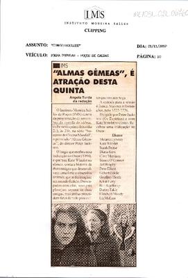 "Almas Gêmeas", é atração desta quinta