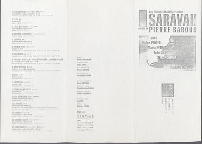 Encarte do Filme Saravah