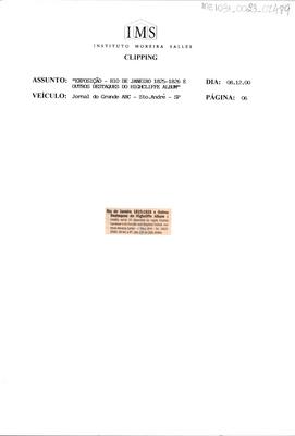 Rio de Janeiro 1825-1826 e outros destaques do Highcliffe Álbum.